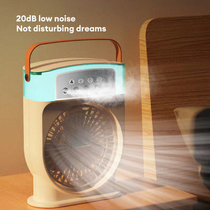 Portable USB Air Cooler with Adjustable Fan and 7-Color LED Lights | Personal Comfort for Home and Office