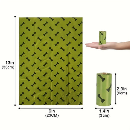 Biodegradable Dog Poop Bags with Double Thickness | Leak-Proof Design for Eco-Friendly Pet Waste Management