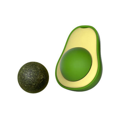 Avocado Catnip Wall Toy with 360-Degree Silvervine Ball | Engaging Teeth Cleaning Fun for Cats