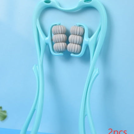 Six-Wheel Neck Massager Roller Tool with Dual Soft Balls | Dynamic Massage for Neck Relief and Relaxation