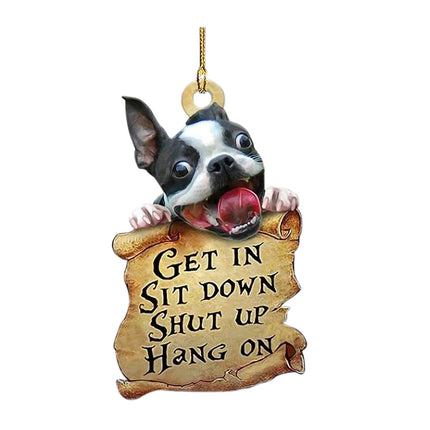 Car Dog Pendant Keychain with Durable Acrylic Design | Fun Accessory for Dog Lovers & Backpack Decor