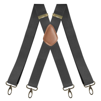 Elastic Suspenders with Clips, Adjustable Pants Suspenders with Bronze Buckles – image 23