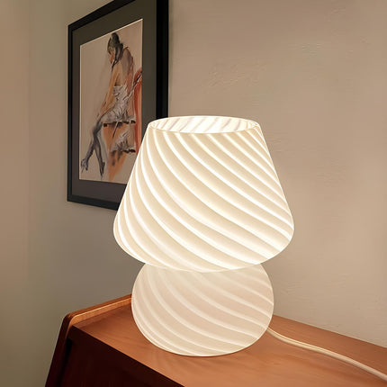 Hand-Blown Glass Lamp with Unique Patterns | Dimmable Lighting for Elegant Home Ambiance