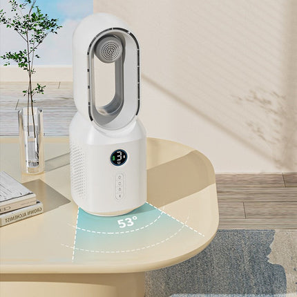 Bladeless Fan with Bluetooth Speaker & LED Night Light | Adjustable Airflow & Safe Design for Home Comfort