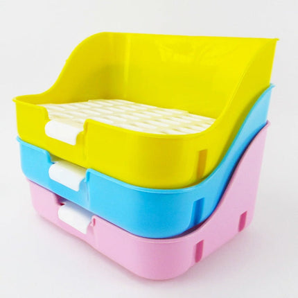 Rabbit Square Toilet with Convenient Shovel & Garbage Bag | Easy Clean Solution for Rabbit Owners