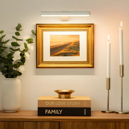 Cordless Wall Art Light with Adjustable Brightness & Remote Control | Rechargeable LED Fixture for Gallery-Quality Illumination