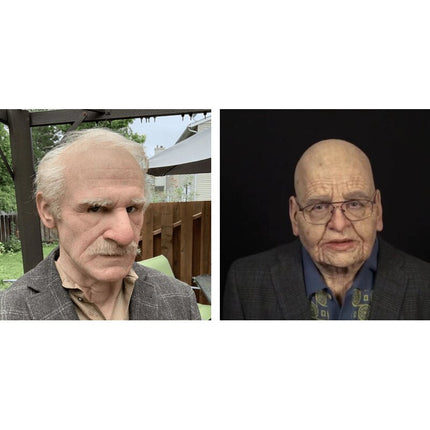 Halloween Mask for Adults, Old Man Mask Realistic Latex with Movable Mouth – image 6
