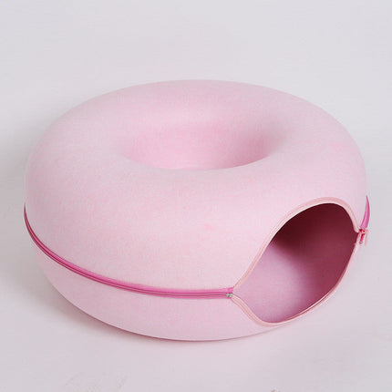 Cat Tunnel Nest for Cats with Removable Washable Design | Dual-Use Play and Rest Bed for Feline Comfort