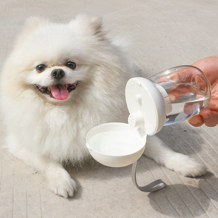 Foldable Pet Drinking Cup with Mushroom Design | 300ml High-Temperature Resistant Bowl for Outdoor Use