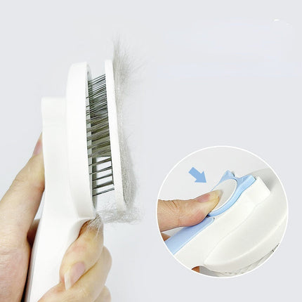 Self-Cleaning Pet Slicker Brush for Dogs and Cats with Waterproof Design | Gentle Grooming for Healthy Coat and Skin