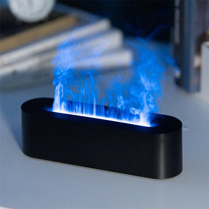Flame Aroma Diffuser with 7-Color LED Light & Ultrasonic Humidification | Quiet Aromatherapy for Home and Office