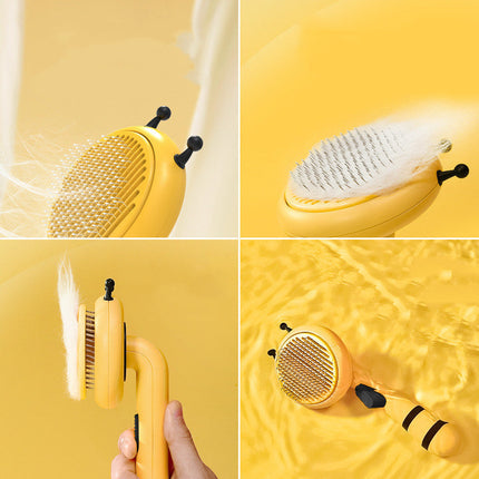 Bee-Shaped Pet Grooming Comb with Fine Needles | Durable Cat Pin Comb for Easy Hair Removal