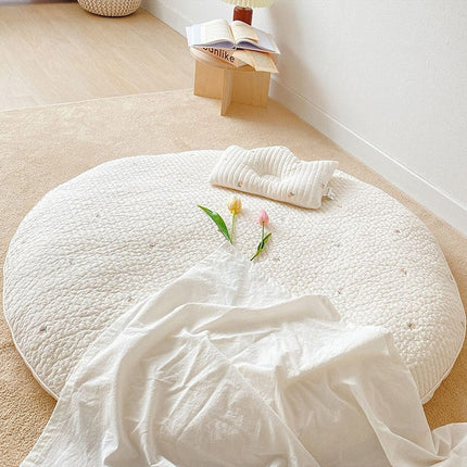 Baby Play Mat Round, Soft Cotton Infant Floor Mat for Crawling – image 6