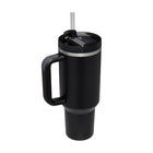 40 Oz Insulated Tumbler with Handle & Straw | Double-Wall Vacuum Insulation for Hot or Cold Beverages