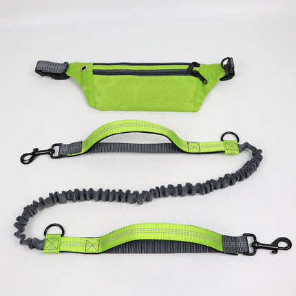 Hands-Free Dog Leash with Elastic Design & Waist Belt | Comfortable Running for Active Dog Owners