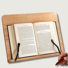 Wooden Book Stand for Reading, Adjustable Cookbook Stand and Book Holder for Tablets and Sheet Music