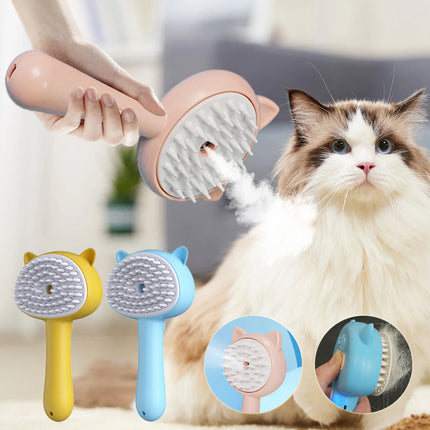 Rechargeable Self-Cleaning Slicker Brush with Steam Technology | Multi-Purpose Grooming Tool for Cats and Dogs