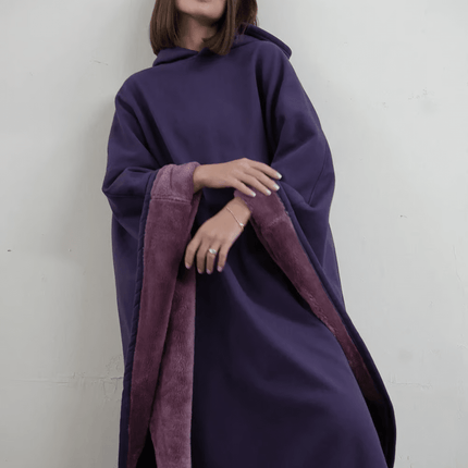 Oversized Hoodie for Women, Weighted Hoodie with Fur Trim – image 30