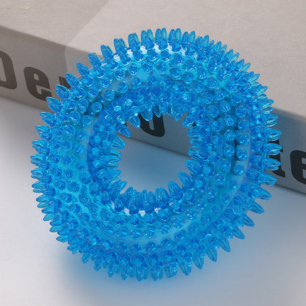 TPR Spiky Squeak Ball for Dogs with Engaging Texture | Durable Chew Toy for Playtime Fun and Oral Health