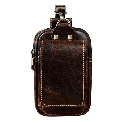 Leather Belt Bag for Men, Brown Bum Bag for Travel – image 12