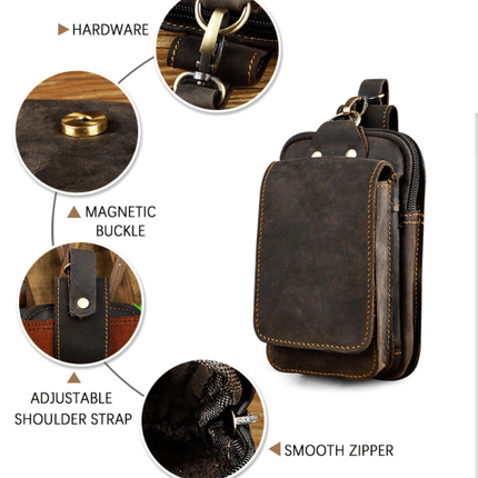 Leather Belt Bag for Men, Mens Waist Bag – image 13