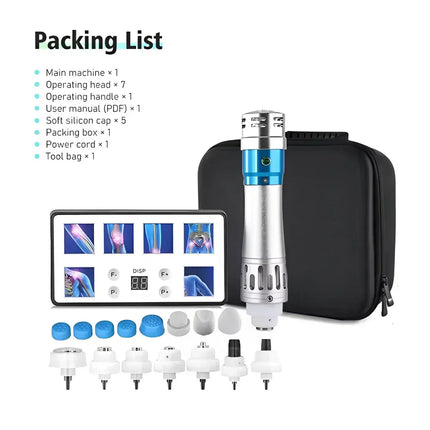 Extracorporeal Shockwave Therapy Device, Portable ESWT Shock Wave Therapy Machine with 7 Heads and Carry Case – image 10