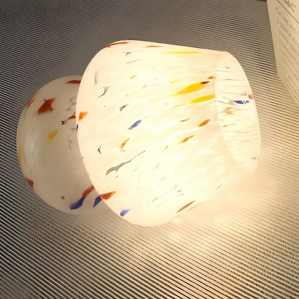 Hand-Blown Glass Lamp with Unique Patterns | Dimmable Lighting for Elegant Home Ambiance
