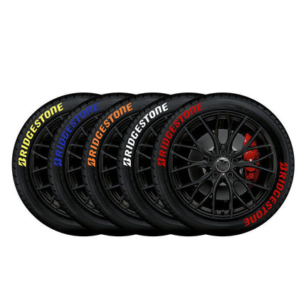 3D Stereo Tire Letter Decals for Car Modification | Stylish BRIDGESTONE Design for Enhanced Vehicle Aesthetics
