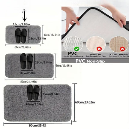 Bath Mat for Bathroom Floor, Soft Absorbent Bathroom Mats