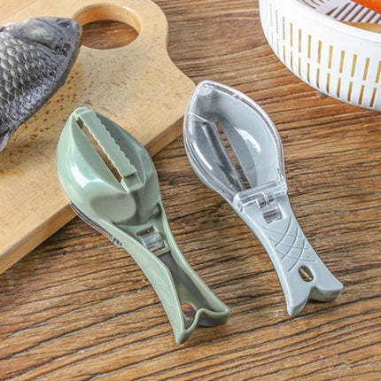 Efficient Fish Scale Scraper with Protective Cover | Ergonomic Design for Easy and Clean Fish Preparation
