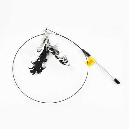 Interactive Cat Toy Stick with Bird Feather Wire | Engaging Play for Cats to Stimulate Hunting Instincts