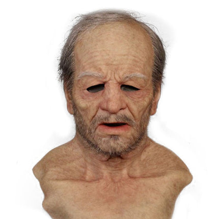 Realistic Halloween Masks, Latex Old Man Mask – image 8