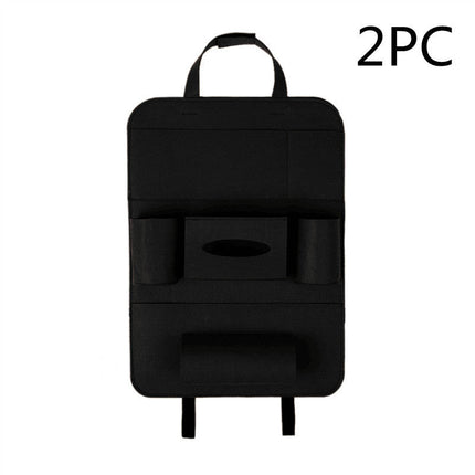 Multi-Pocket Wool Felt Car Backseat Organizer with Adjustable Straps | Durable Storage Solution for Clutter-Free Travel