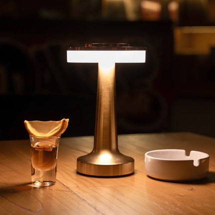 Dimmable Retro Bar Table Lamp with Adjustable Lighting | Portable Iron Design for Elegant Ambiance
