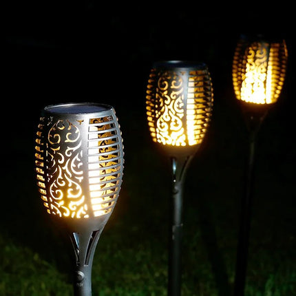 Outdoor Solar Torch Light with Flickering Flame Effect | Weather-Resistant Garden Decoration for Cozy Evenings