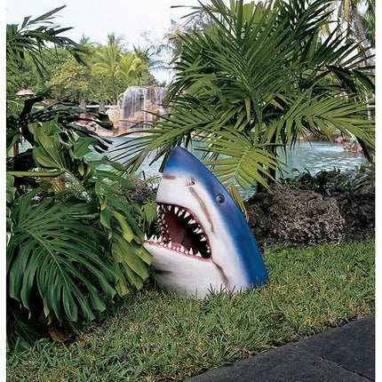 Shark Garden Statue, Realistic Animal Figurine, Coastal Decor, Outdoor Patio Decor and Yard Art for Ocean Lovers