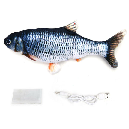 Realistic Electric Fish Cat Toy with USB Rechargeable Design | Interactive Playtime for Cats with Catnip Infusion