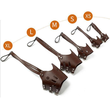 Leather Dog Muzzle with Adjustable Straps | Bite Proof Design for Safe and Comfortable Walks