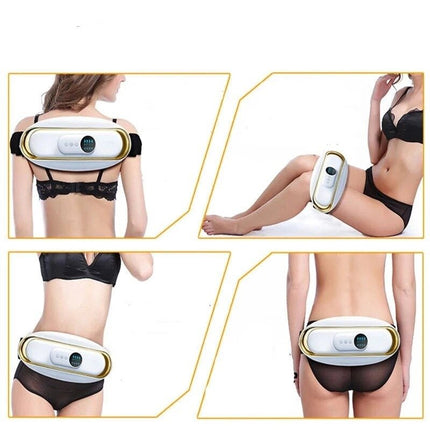Stomach Massager Belt with Heat, Abdominal Massager with 4 Vibration Modes