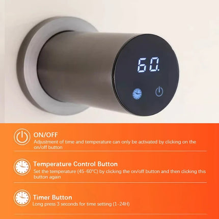 Towel Warmer with Timer, Electric Heated Towel Rack with Smart Touch Control