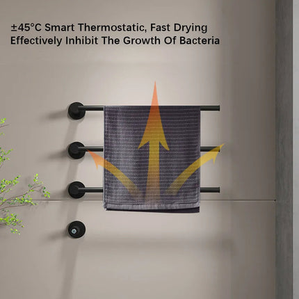 Electric Towel Warmer for Bathroom, Stainless Steel Towel Rack with Hidden Installation