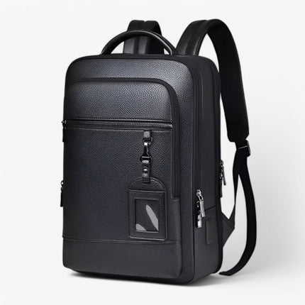 Travel Backpack with USB Charging Port, PU Leather Laptop Backpack – image 4