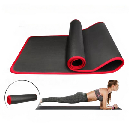 Yoga Mats Extra Thick Non Slip, Pilates Mat for Stretching, Eco Friendly Gym Mat for Home Workout and Floor Exercises