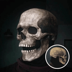 Halloween Costume Mask, Scary Mask with Movable Jaw, Latex Skull Mask with Detailed Shading
