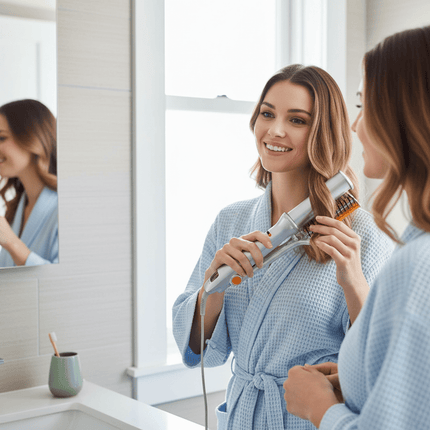 Thermal Brush, Rotating Curling Iron Brush with 3 Heat Settings