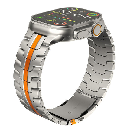 Titanium Apple Watch Band, Luxury Link iWatch Band with Hypoallergenic Clasp, Apple Watch Ultra Band with Quick – image 7
