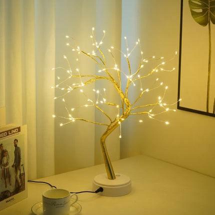LED Bonsai Tree Light with Dual Power Supply | Elegant Table Lamp for Artistic Home Decor
