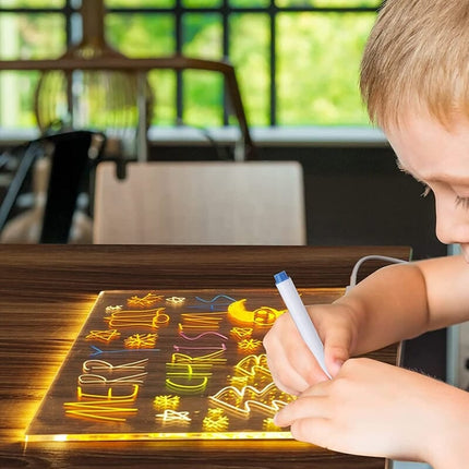 LED Drawing Board for Kids, Light Up Message Board with 7 Colored Pens, LED Sign Board for Cafe Menu – image 15