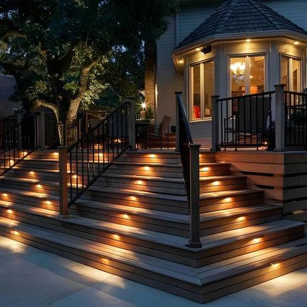 Solar Step Lights with Automatic Dusk Sensor | Weather-Resistant Outdoor Lighting for Pathways and Patios