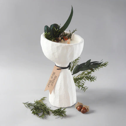 Cement Candle Holder with Nordic-Inspired Design | Versatile Home Decor for Elegant Ambiance